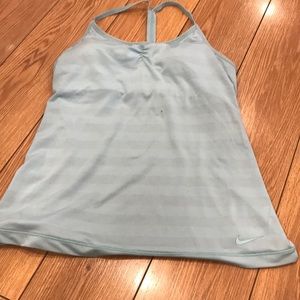 Nike fitted tank with built in bra